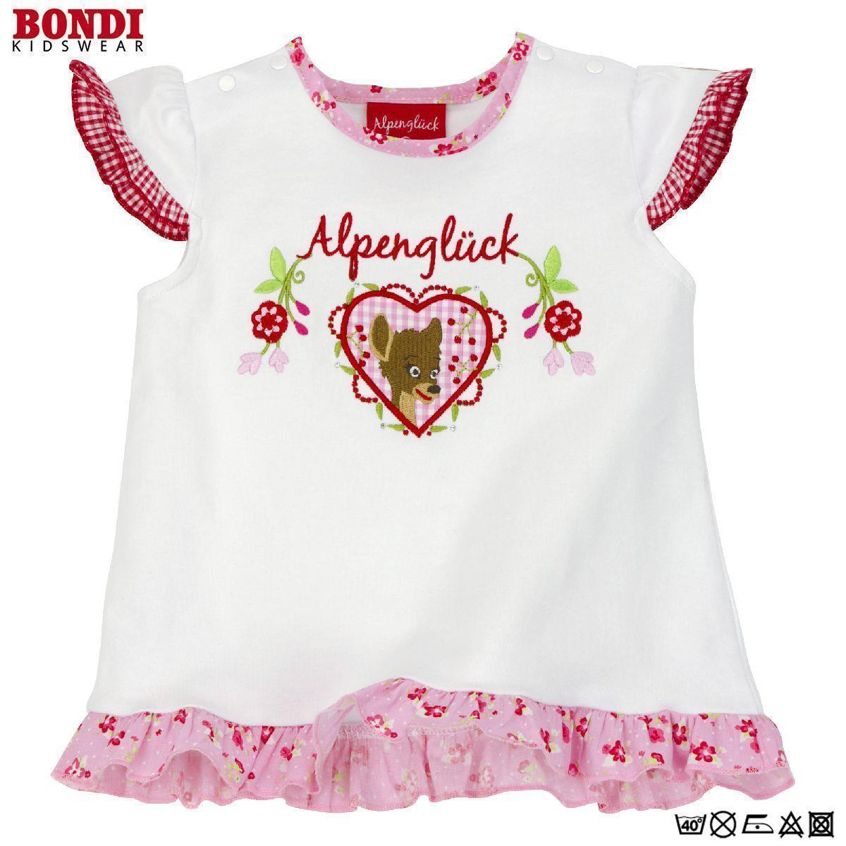 BONDI KIDSWEAR Baby T-Shirt ´Bambi Alpenglück´ weiss halbärmlig 68 BONDI KIDSWEAR Baby T-Shirt ´Bambi Alpenglück´ weiss halbärmlig 68