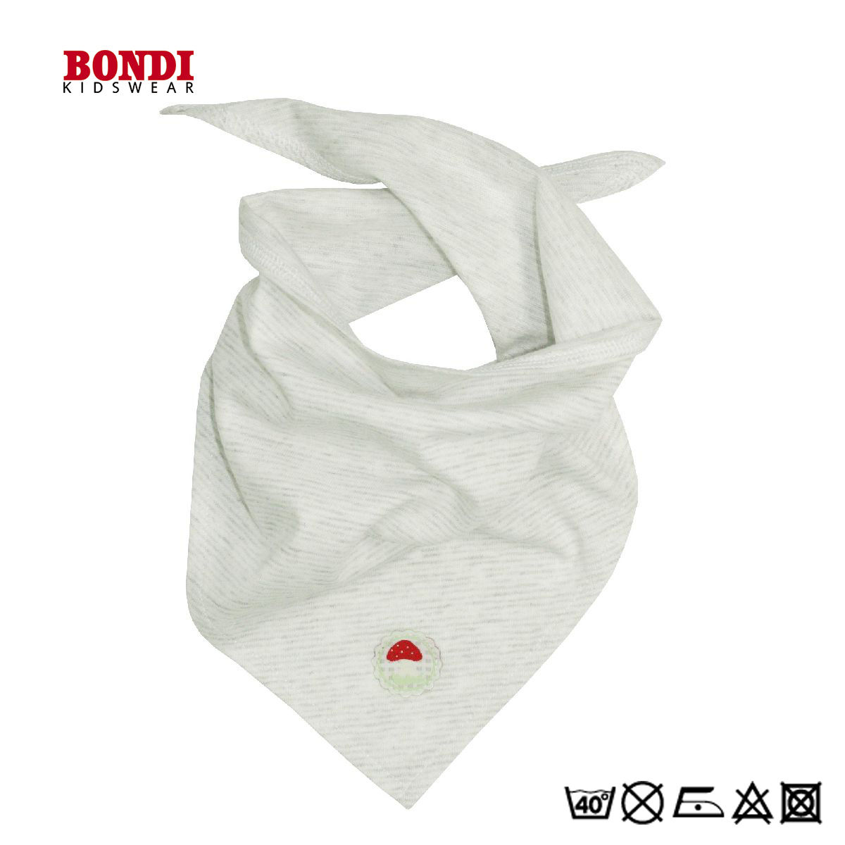 Bondi Kidswea Tuch gestreift ´Made with love´ - Baby Tuch grau Bondi Kidswea Tuch gestreift ´Made with love´ - Baby Tuch grau