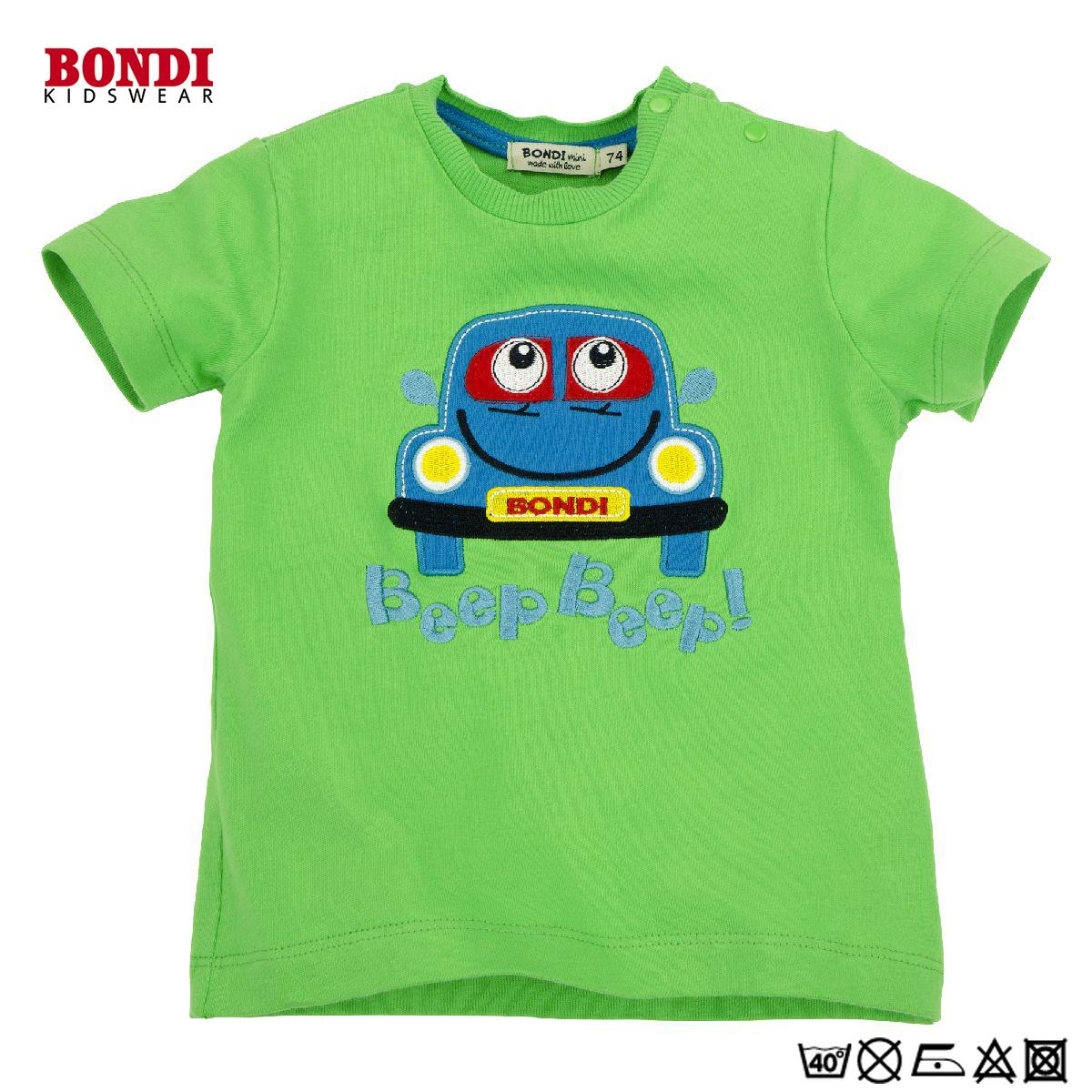 Bondi Kidswear Baby T-Shirt ´Beep Beep´ grün halbärmlig 68 Bondi Kidswear Baby T-Shirt ´Beep Beep´ grün halbärmlig 68