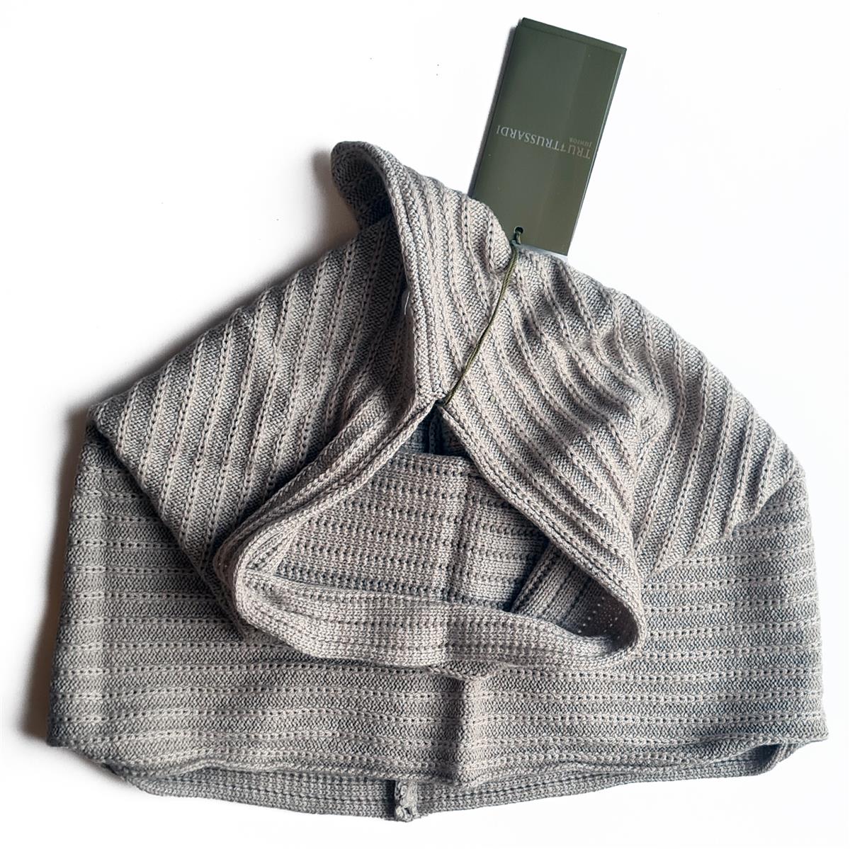 Trussardi Junior Schalmütze – Beige (0–9 Monate) mit 20 % Schaf-Kaschmir Trussardi Junior Schalmütze – Beige (0–9 Monate) mit 20 % Schaf-Kaschmir