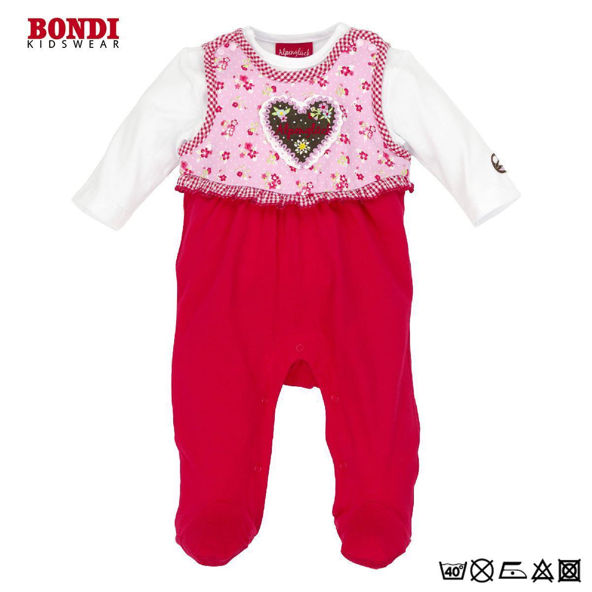 BONDI KIDSWEAR Baby Strampler ´Herz Alpenglück´ rot 62 BONDI KIDSWEAR Baby Strampler ´Herz Alpenglück´ rot 62