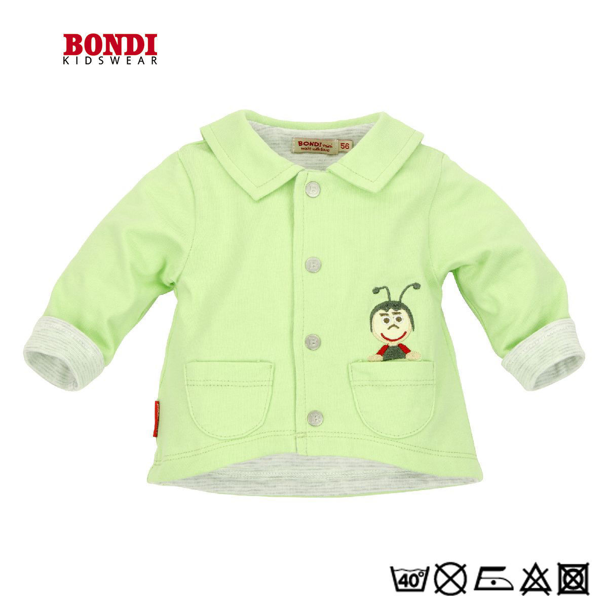 Bondi Kidswear Jacke ´Marienkäfer´-Baby Jacke mint-Gr. 062 Bondi Kidswear Jacke ´Marienkäfer´-Baby Jacke mint-Gr. 062