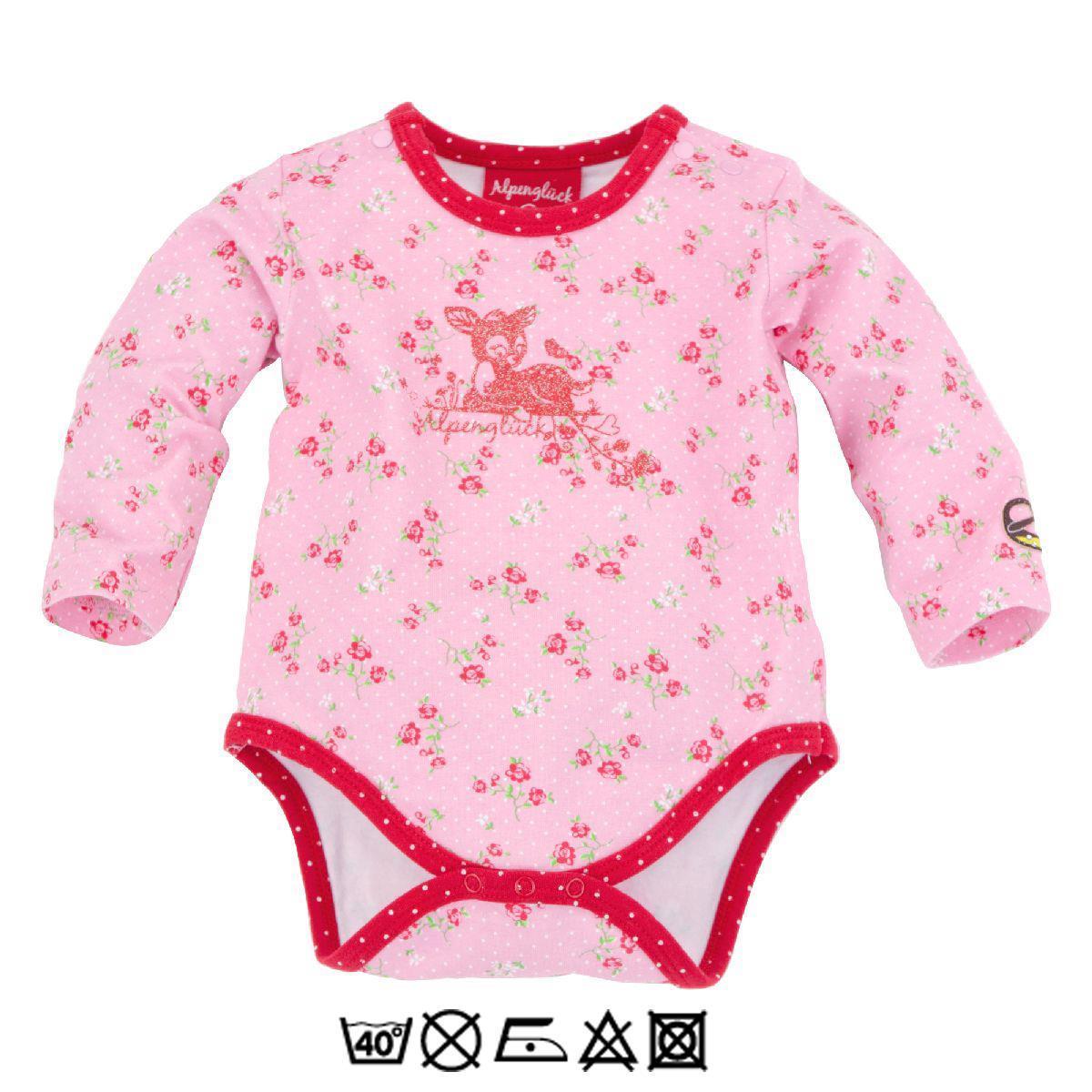BONDI KIDSWEAR Body bedruckt ´Bambi Alpenglück´ alloverdruck rose 56 Rosa BONDI KIDSWEAR Body bedruckt ´Bambi Alpenglück´ alloverdruck rose 56 Rosa